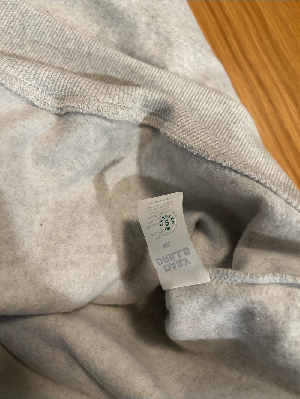 Daily Drills Oversized Fleece Hoodie - Heather Grey Size M/L NWT - Picture 7 of 7